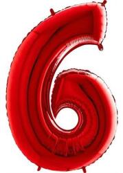 Grabo Felfújható lufi szám 6 piros 102 cm extra nagy - Grabo (086R-P)