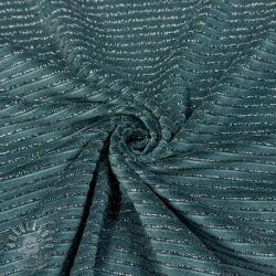  Elasztikus bársony anyag VELVET LUREX Stripe forest green