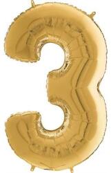 Grabo Lufis ballon szám 3 arany 66 cm - Grabo (26023G-P)