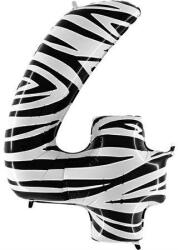 Grabo Felfújható lufi numero 4 zebra 102 cm extra nagy méretű - Grabo (804-P)