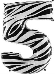 Grabo Felfújható lufi numero 5 zebra 102 cm extra nagy méretű - Grabo (805-P)
