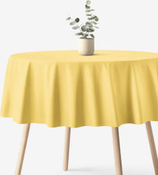 Goldea kör alakú pamut terítő - sárga Ø 160 cm