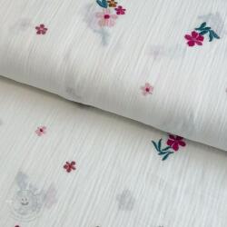  Dupla géz/muszlin EMBROIDERY Flowers MIA camel