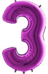 Grabo Felfújható lufi szám 3 lila 102 cm extra nagy - Grabo (053P-P)