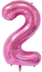 Cakesicq Rózsaszín fóliás lufi száma kettő, 102 cm - Cakesicq (ilcCQBP.N1L.2.pink)