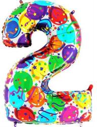 Grabo Felfújható lufi 2-es számú színes lufik 102 cm extra nagy méretű - Grabo (85942-P)