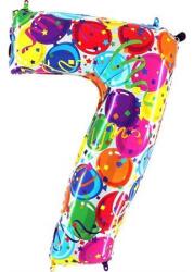 Grabo Felfújható lufi 7-es számú színes lufik 102 cm extra nagy méretű - Grabo (85947-P)
