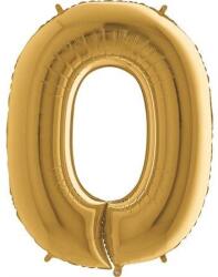 Grabo Felfújható lufi szám 0 aranyszínű 102 cm extra nagy - Grabo (020G-P)