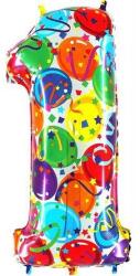 Grabo Felfújható lufi 1 számú színes ballonok 102 cm extra nagy méretű - Grabo (85941-P)
