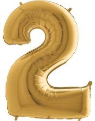 Grabo Felfújható lufi szám 2 aranyszínű 102 cm extra nagy - Grabo (022G-P)