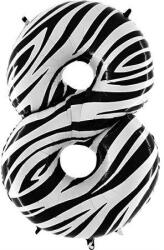 Grabo Felfújható lufi szám 8 zebra 102 cm extra nagy - Grabo (808-P)