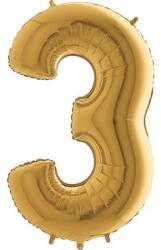 Grabo Felfújható lufi szám 3 arany 102 cm extra nagy - Grabo (023G-P)