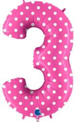 Grabo Rúzsaszín pöttyös lufi 102 cm - Grabo (843pf-p)