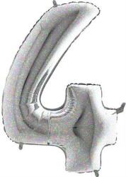 Grabo Hópeppelhető lufi szám 4 holografikus 102 cm extra nagy - Grabo (194H-P)