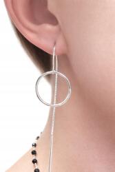 AB-Ag fülbevaló hosszú lánc 12cm kerek ezüst 925