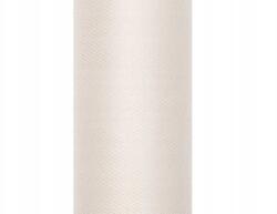 Party Deco Tüll sima, krémszínű, 0, 3 x 9m (1 db 9 mb. ) (TIU30-079)