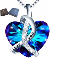 Mennica Świdnicka Nyaklánc Ezüst 925 Szív medállal Ajándék Női Strassz Női