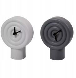 EstiloHome Kerámia Dekoratív Álló Órák Szürke és Fehér Polc, Könyvespolc Szett (ESH033-WG)