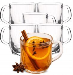 OMAGO Poharak 300ml Kávé Tea Ital Pohár Füllel 6db-os szett (O151858)