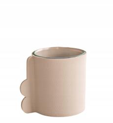 Tajemniczy ogród Váza bőr borítással bézs 10 cm (8720362072997)