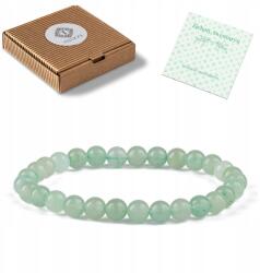  Női karkötő természetes kőből 6mm 18cm Zöld Aventurin (TEL00043)