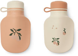 Liewood Recipient din silicon pentru smoothie Lizzie - Set 2 buc - Peach / Sea shell - Liewood