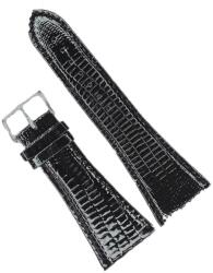 Matteo Ferari Curea Ceas Premium 30mm - Piele Neagră Lucioasă cu Cataramă Aurie (WZ1943)