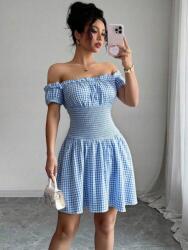 Shein Kockás Ruha Nyitott Vállakkal (XL) (610208)