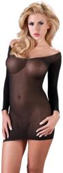 Прозрачна къса рокля с дълги ръкави - Nylon Minidress S/M/L (MANDY00100)