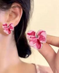 Shein Piros-fehér Virágos Fülbevaló (610508)