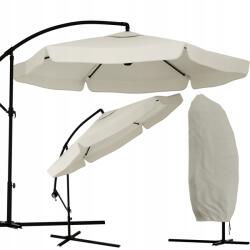 JohnGreen Nagy Összecsukható Kerti Napernyő Gémmel Tömör 350cm Huzat (SDH082-CREAM)