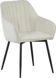 Mobikon Fotoliu de design textil crem boucle metal negru Vajro 57, 5x61, 5x85 cm (0000402950)