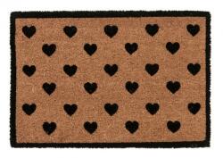 Bizzotto Covoras intrare casa natur negru Hearts 40x60x1.5 cm (0280757deco) Pres