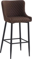 Mobikon Scaun bar textil maro metal negru Cezaria 51x56x105, 5 cm (0000401859)