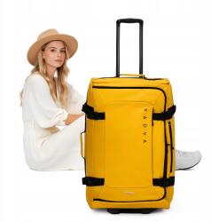 Kadva Puha Anyagú Utazó bőrönd Kadva Lazio 102 L fekete Kerekek Sárga (KDV-B4B116-YL)