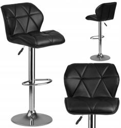 Sofotel Hoker Bárszék 2 Db Háttámlával Castel New Design Fekete Öko Bőr (260100-2)