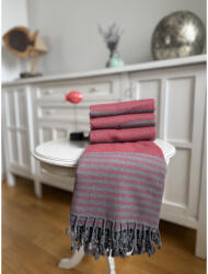 Hürrem's Bazaar Leyla hamam törölköző piros - szélén csíkokkal