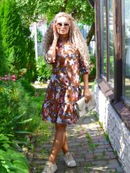 Patricia Charme Ruha állógallérral és kivágással, XXL, NY15017-1_barna