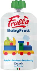 Frulla Piure pentru copii din mar banana si zmeura Baby Fruit Bio, 100g, Frulla