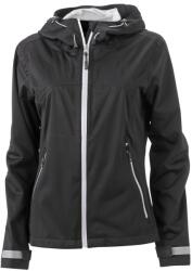 Daiber Jacheta softshell de damă cu glugă JN1097 - Neagră / argintiu | S (JN1097-1725186)