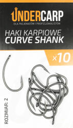 Undercarp Teflon bevonatú horgászhorgok pontyozáshoz Curve Shank 2 UnderCarp (UC21)