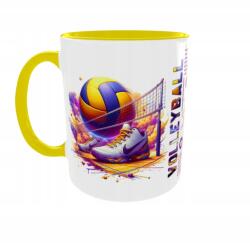  Bögre 330ml Volleyball Röplabda v1 sárga (ALL5637)