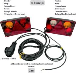 WAS Kit instalatie lampi stop, semnalizare, triple remorca, 7 functii, 7.5m + 2m + 2m, 13pini, 23.2 x 14.15cm (DAUTO 01_V2)