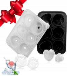  Maruko - Szív alakú szilikon jégkockatartó rózsa mintával (B0C23W3ZXF)