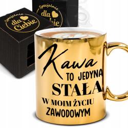 Style Couture Arany Bögre Vicces Ajándék Korpo Munkaügyi Irodába Az Egyetlen Fix ( ZŁOTY JEDYNA STAŁA)