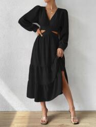 Shein Fekete Ruha MIDI Cut Out (L) (610608)