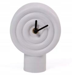 EstiloHome Dekoratív Álló Óra Modern Fehér Elektronikus Kerámia 16cm (ESH033-W)