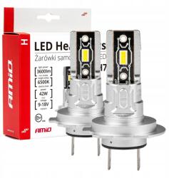 AMiO LED-es autó izzók H-mini H7 H18 6500K Canbus 2db Amio
