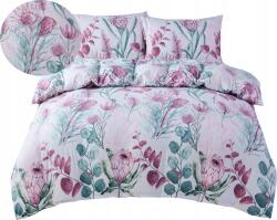  Flanel meleg ágyneműhuzat 160x200 +2 párnahuzat Lengyel szett, minták, virágok