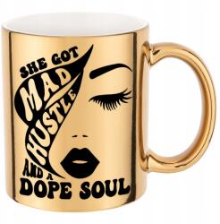 Funandstyle Metál Bögre Csillogó Arany She Got Mad Hustle 300ml Mix Több Minta